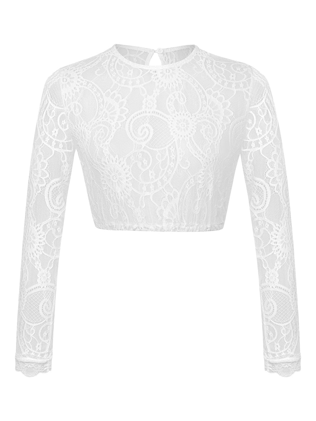 Weiß Dirndlblusen mit Langarm - Magdalena