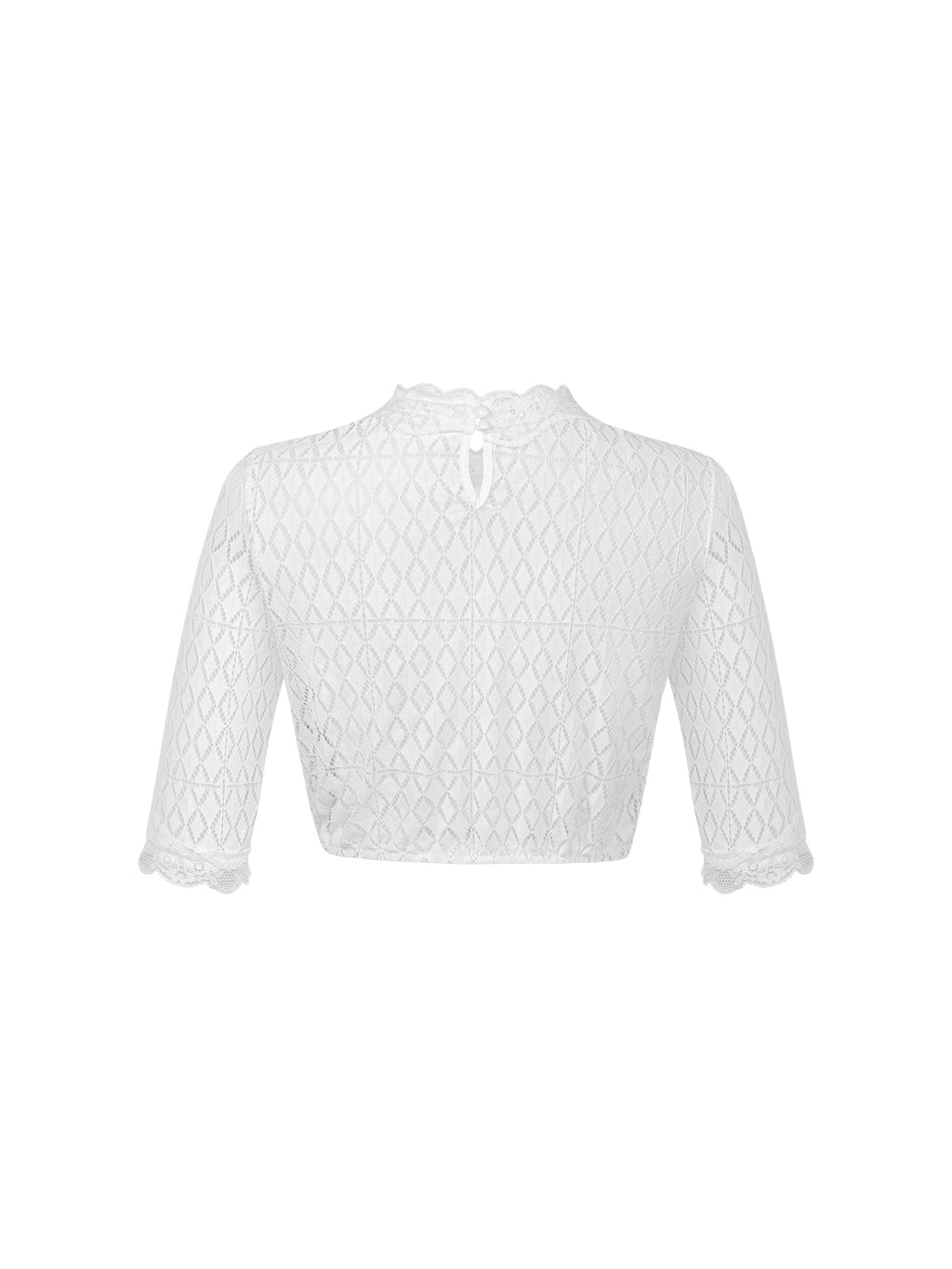 Weiß Dirndlblusen mit Kurzarm - Benedikta