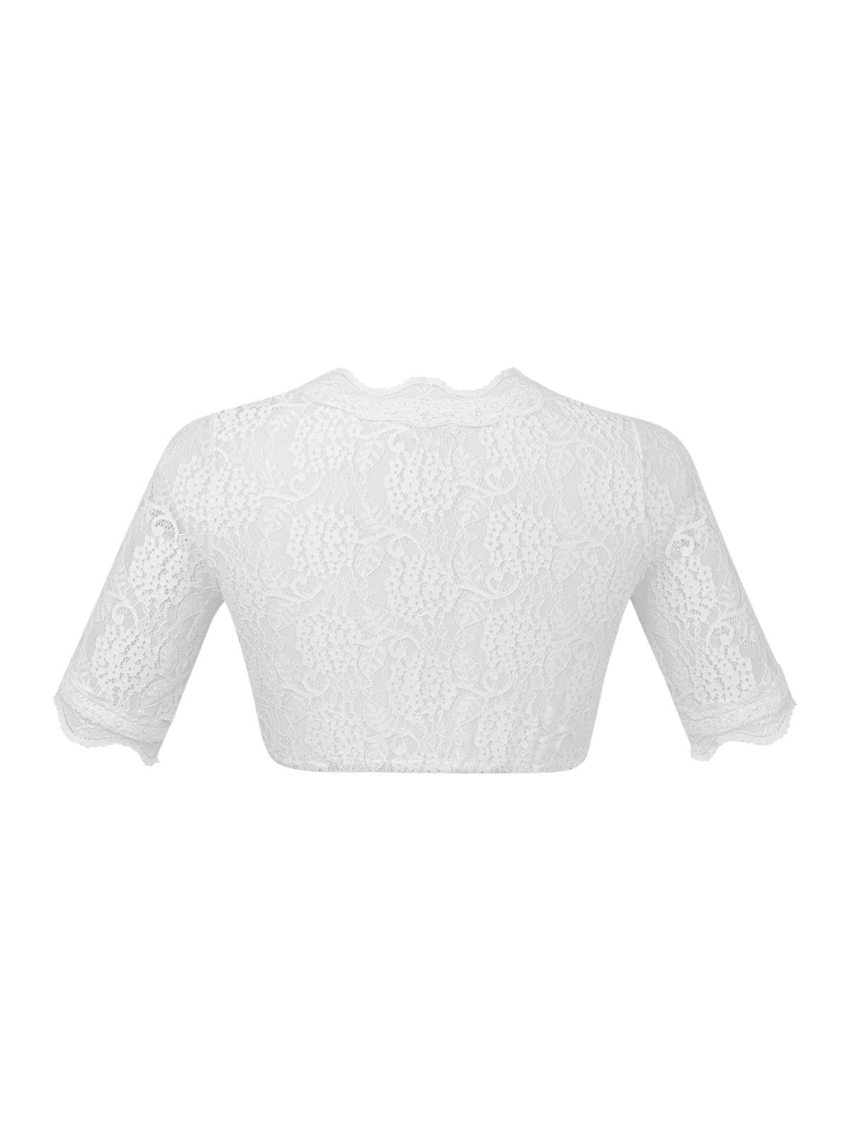 Weiß Dirndlblusen mit Kurzarm - Dorothea