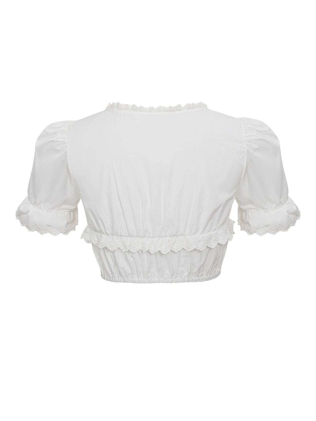 Weiß Dirndlblusen mit Kurzarm - Lorelei