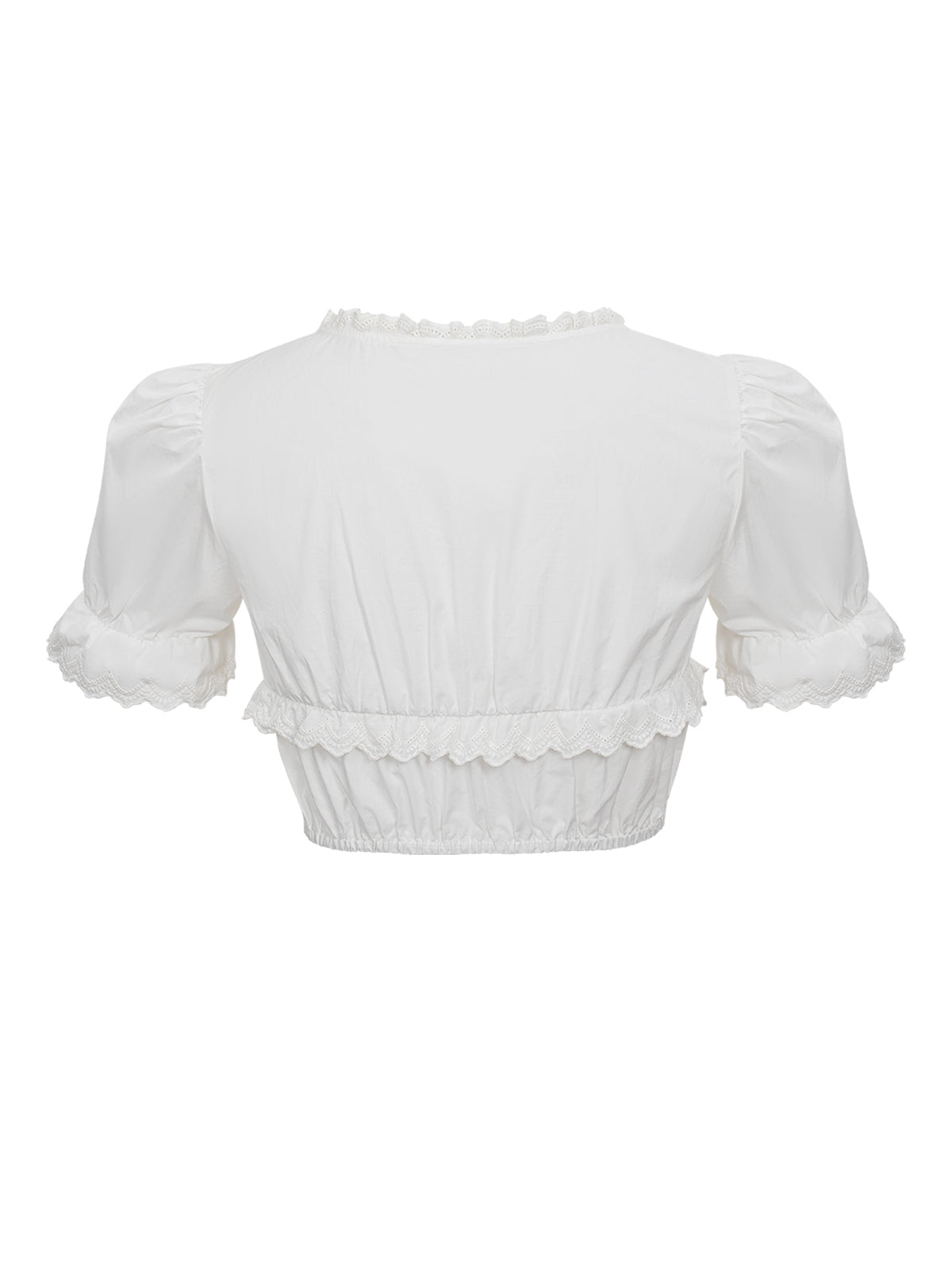 Weiß Dirndlblusen mit Kurzarm - Lorelei