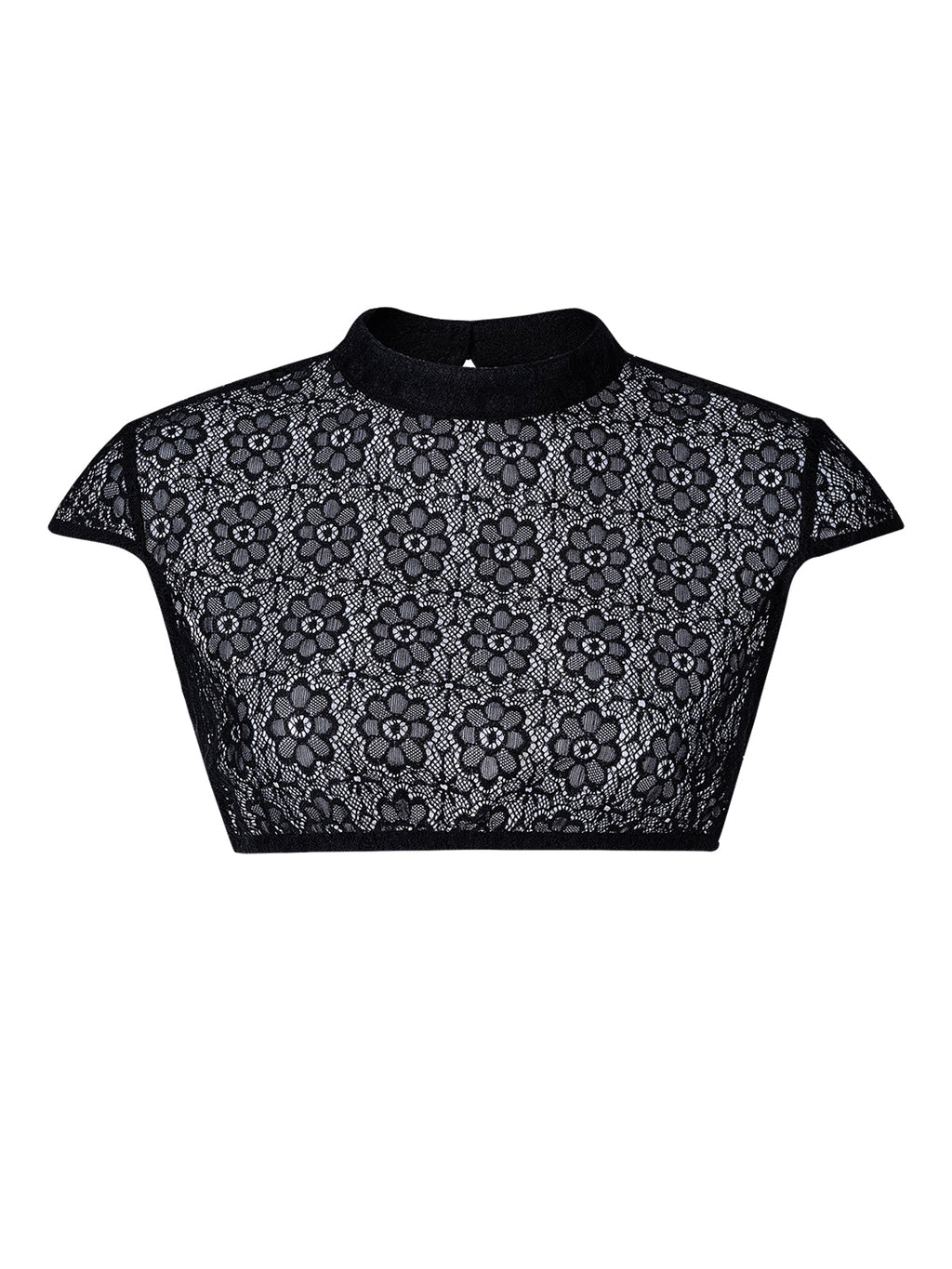 Schwarz Dirndlblusen mit Kurzarm - Gerda