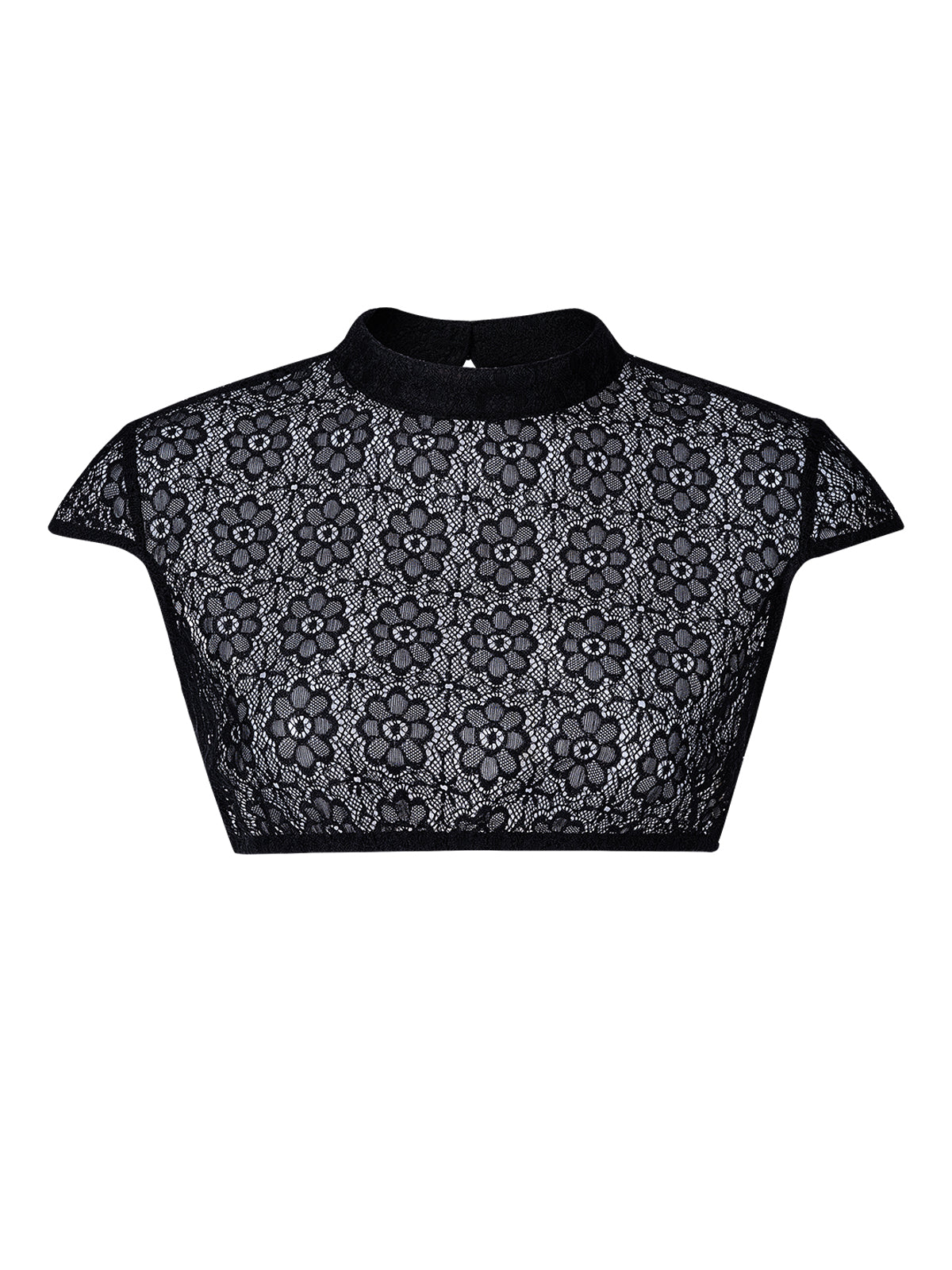 Schwarz Dirndlblusen mit Kurzarm - Gerda