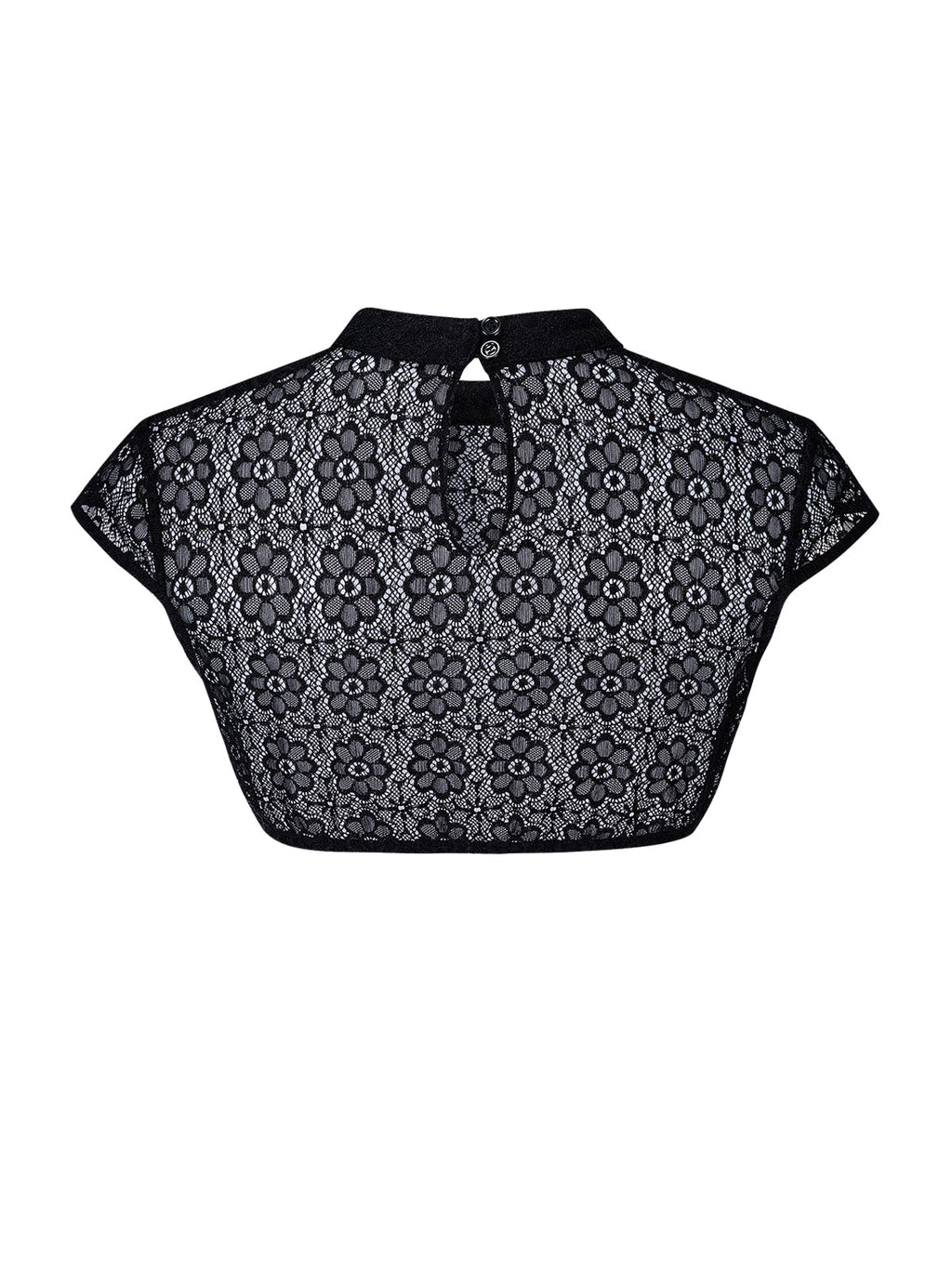 Schwarz Dirndlblusen mit Kurzarm - Gerda