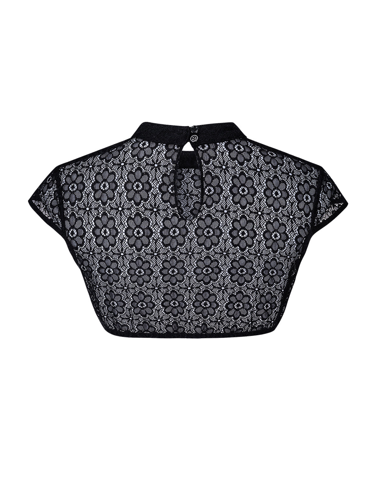 Schwarz Dirndlblusen mit Kurzarm - Gerda