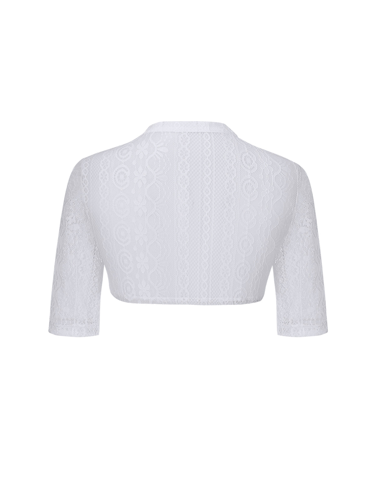 Weiß Dirndlblusen mit Halbarm - Roswitha