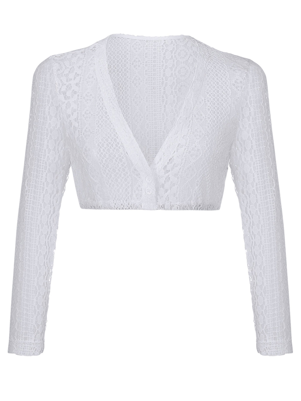 Weiß Dirndlblusen mit Langarm - Hannelore