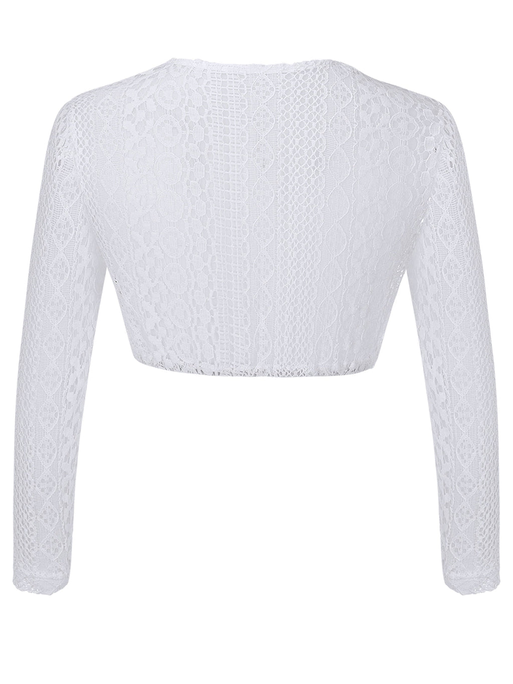 Weiß Dirndlblusen mit Langarm - Hannelore