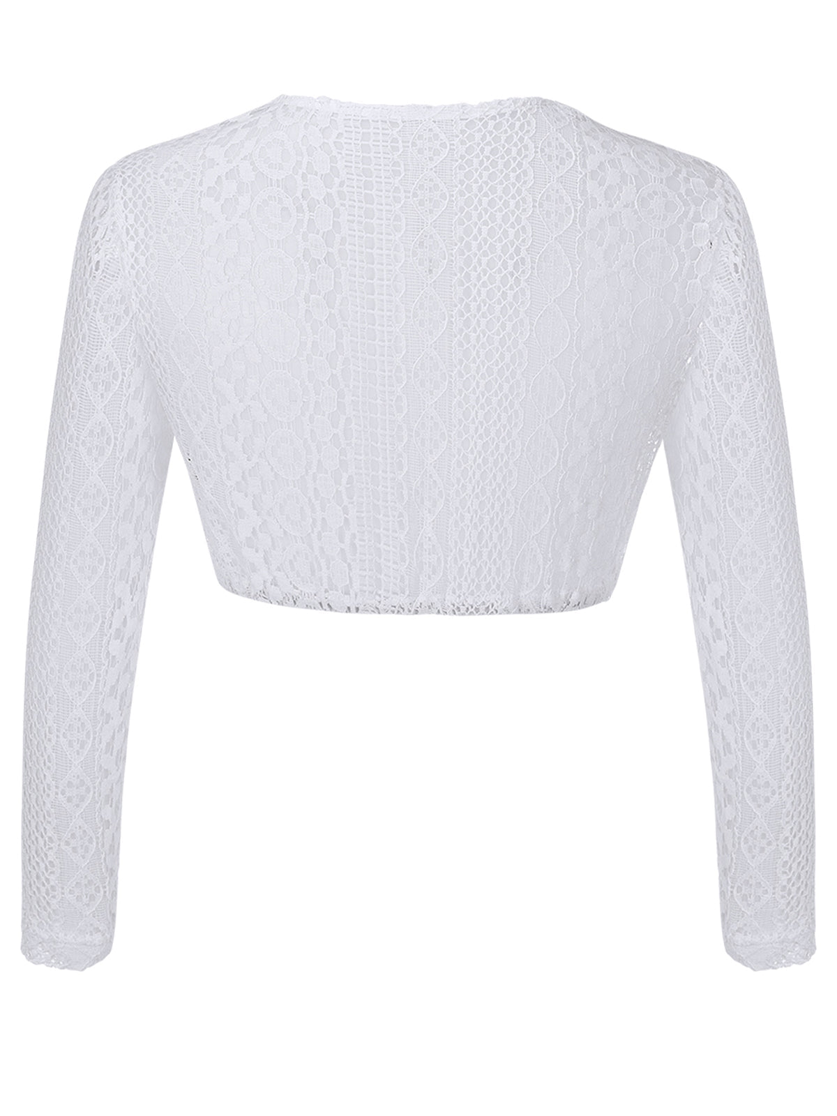 Weiß Dirndlblusen mit Langarm - Hannelore