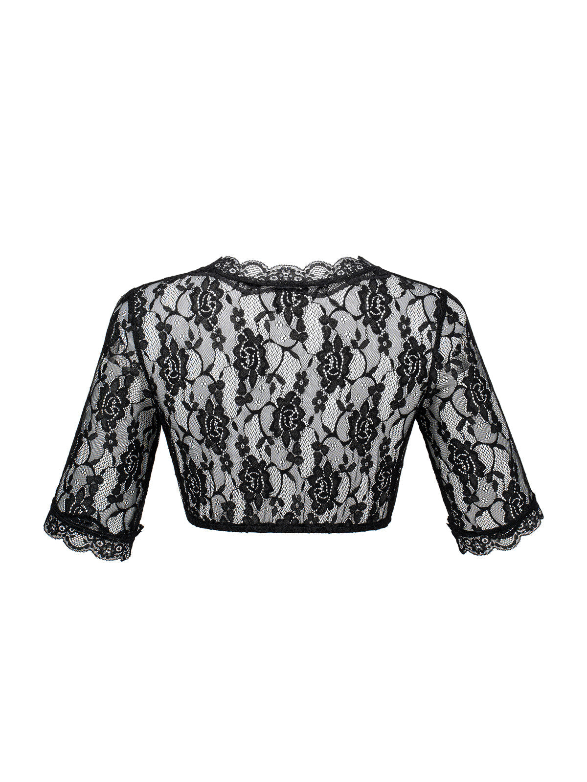 Schwarz Dirndlblusen mit Halbarm - Henriette