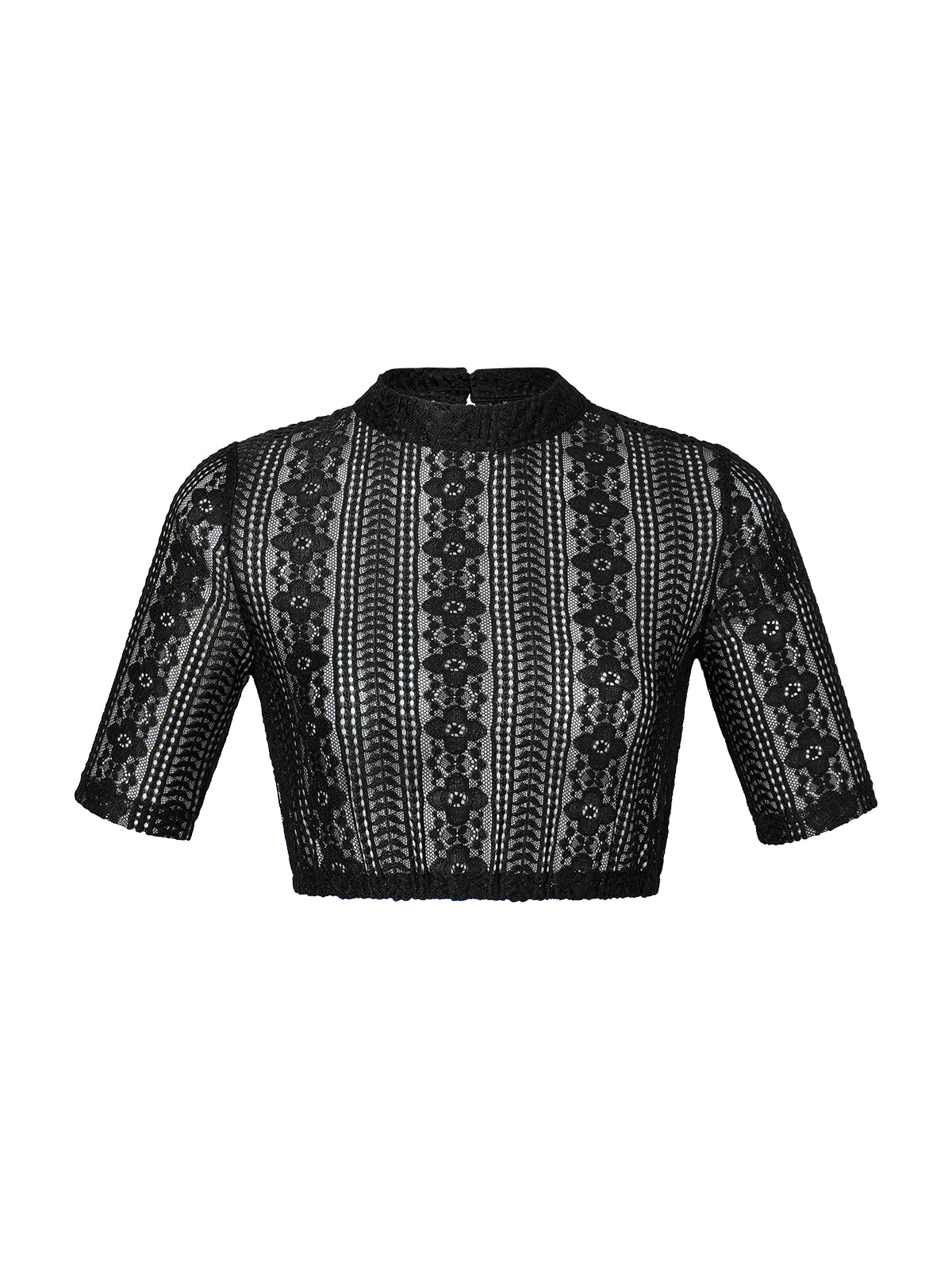 Schwarz Dirndlblusen mit Halbarm - Mathilde