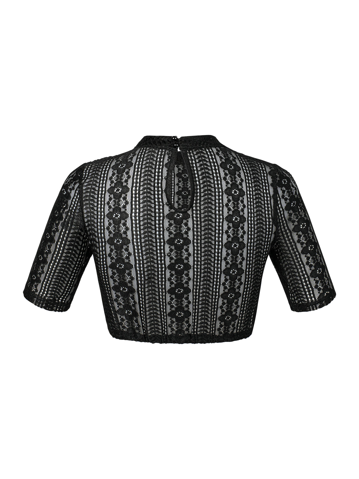 Schwarz Dirndlblusen mit Halbarm - Mathilde