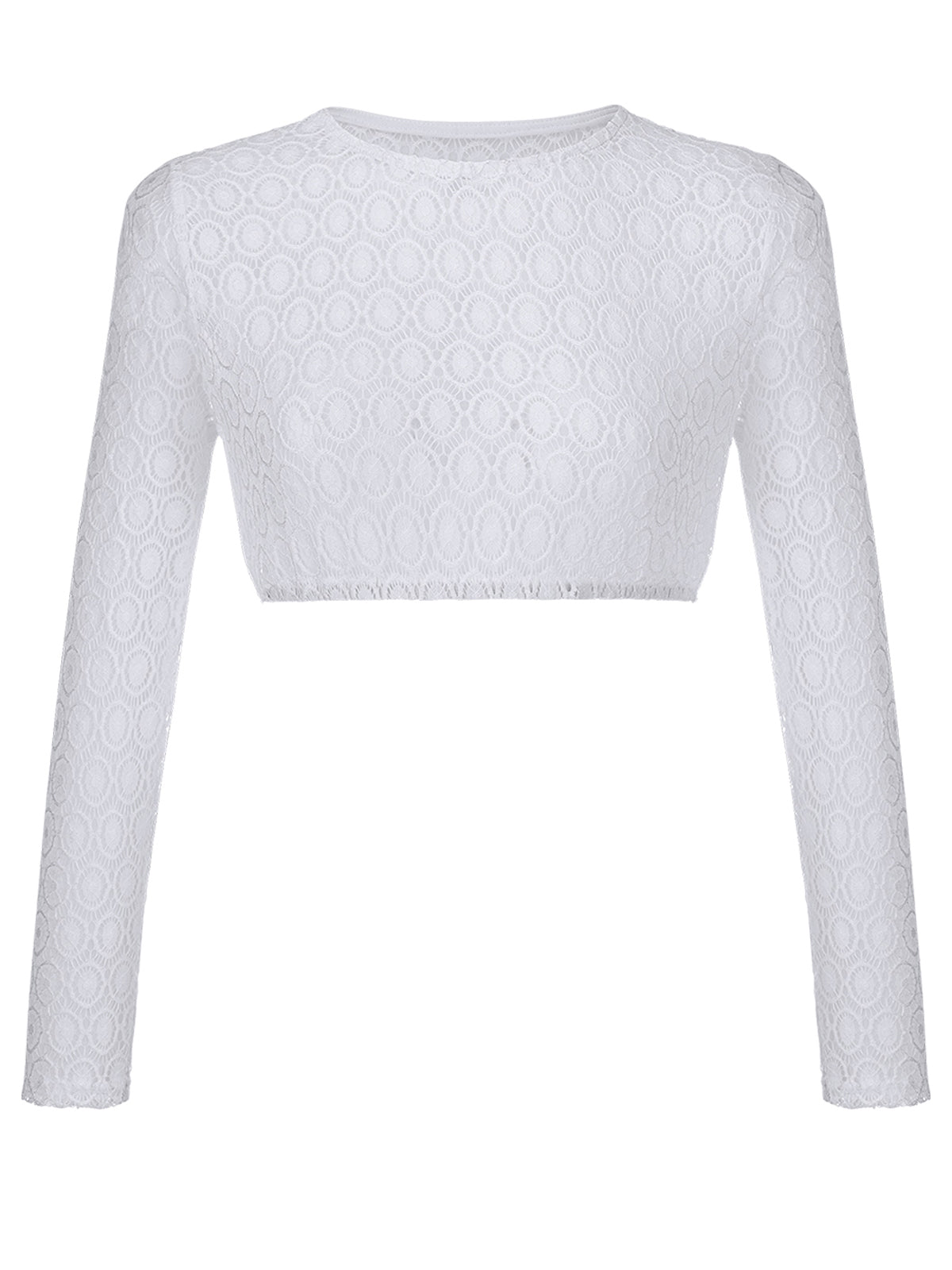 Weiß Dirndlblusen mit Langarm - Karola