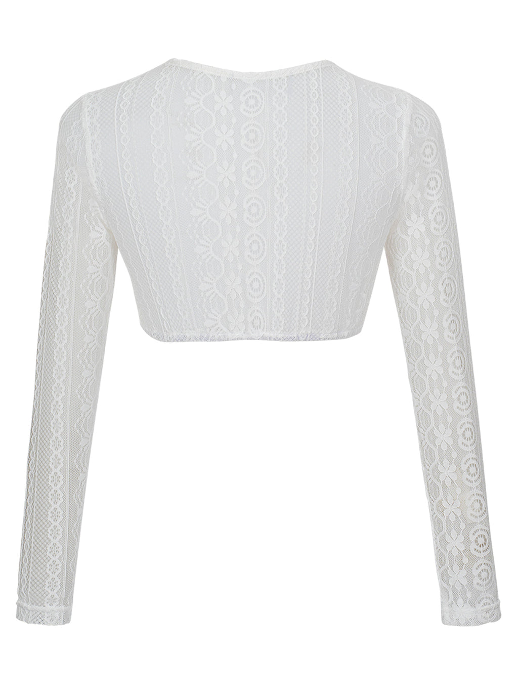 Weiß Dirndlblusen mit Langarm - Else