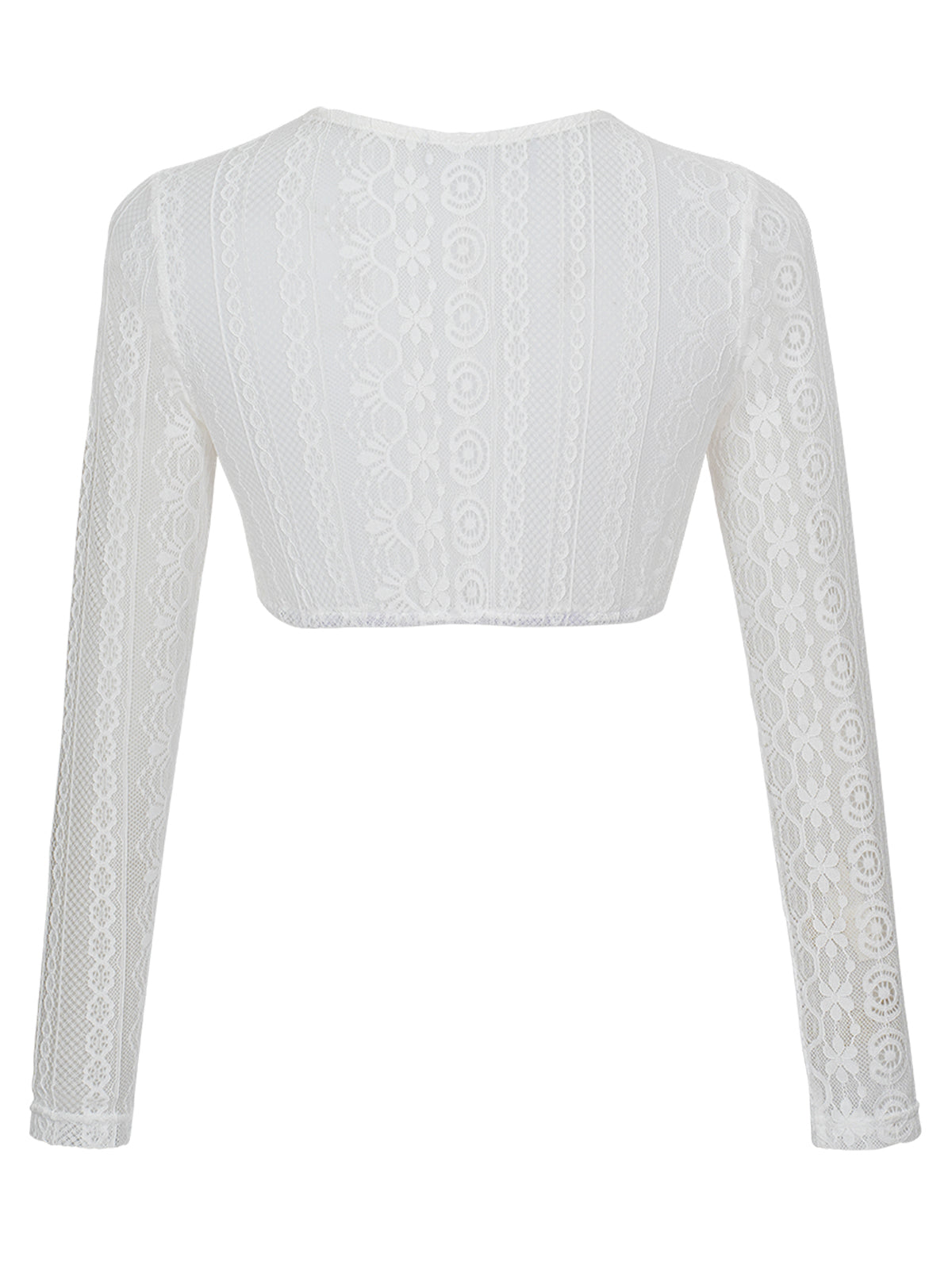 Weiß Dirndlblusen mit Langarm - Else