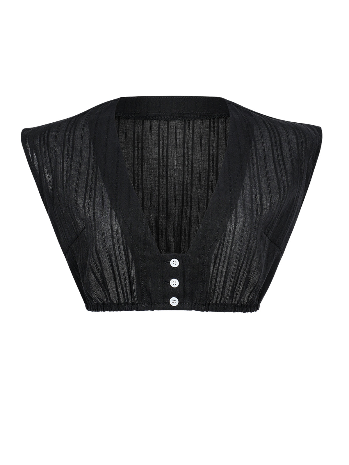 Schwarz Dirndlblusen mit Ärmellos - Gudrun