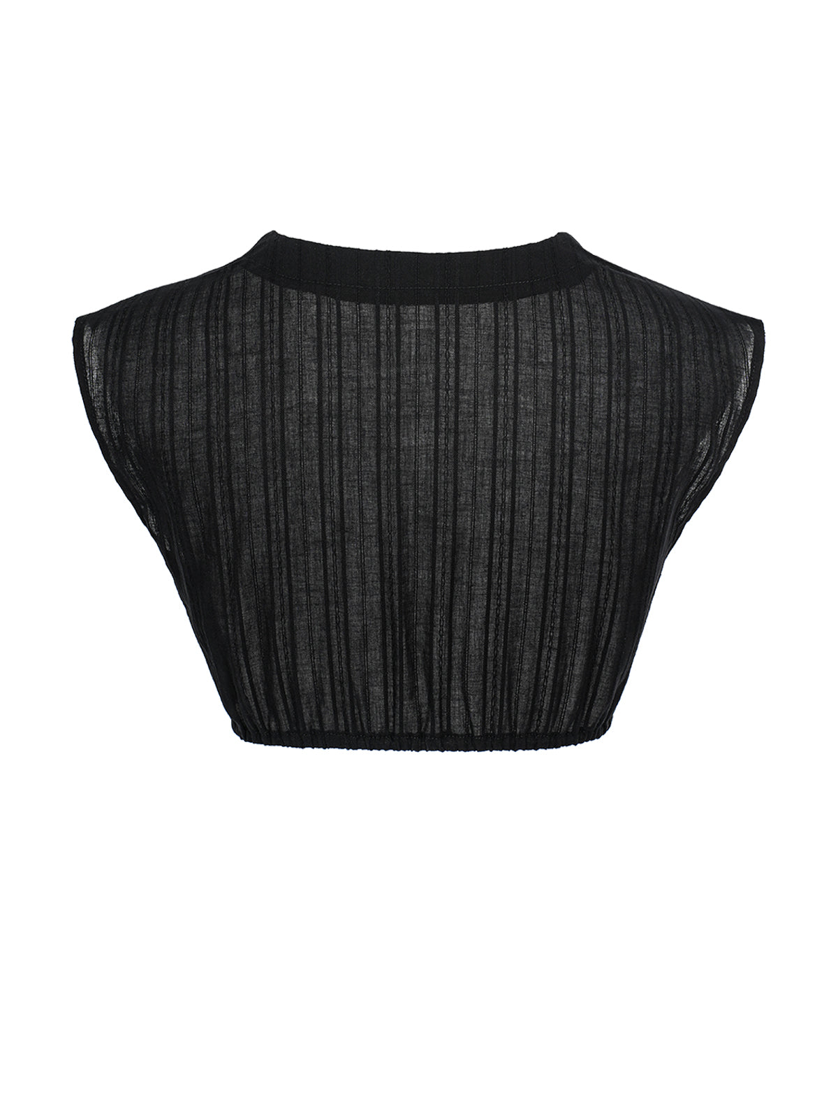 Schwarz Dirndlblusen mit Ärmellos - Gudrun