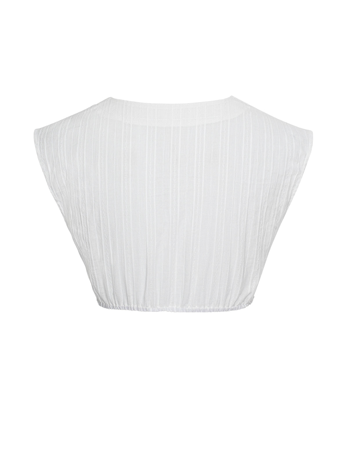 Weiß Dirndlblusen mit Ärmellos - Renate