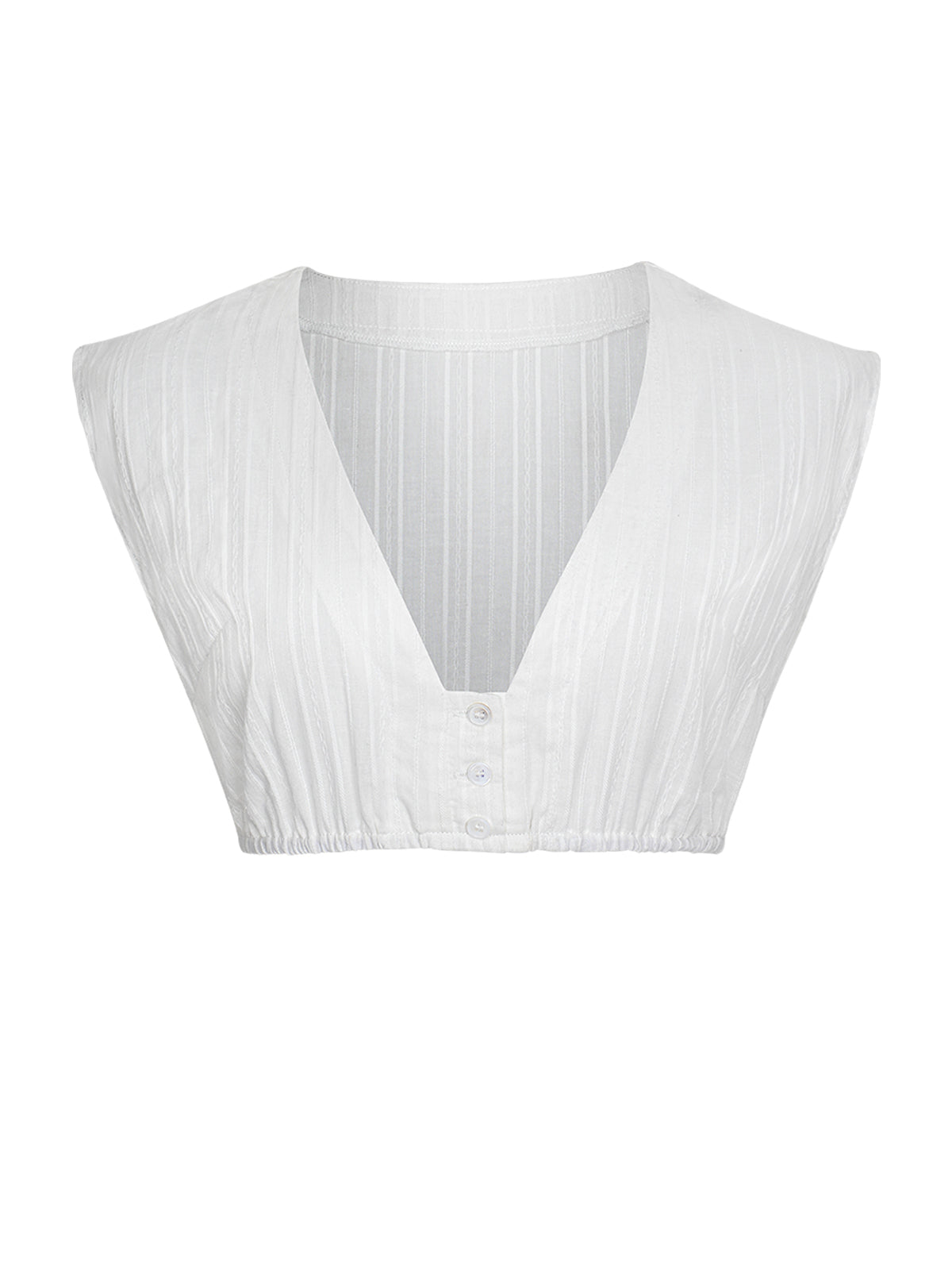 Weiß Dirndlblusen mit Ärmellos - Renate