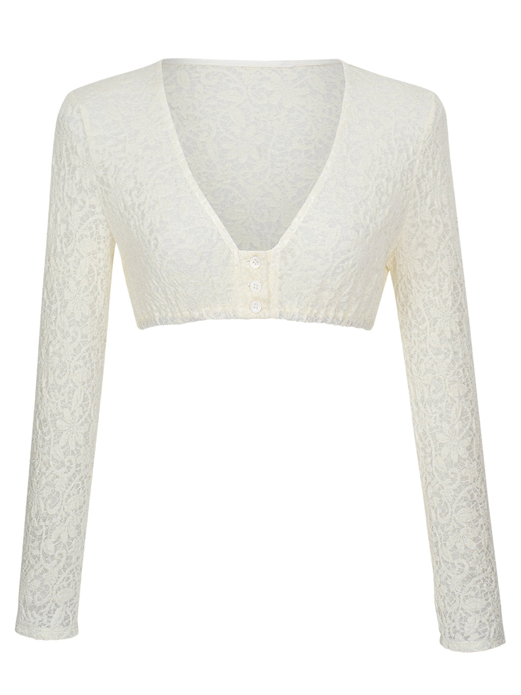 Weiß Dirndlblusen mit Langarm - Thekla