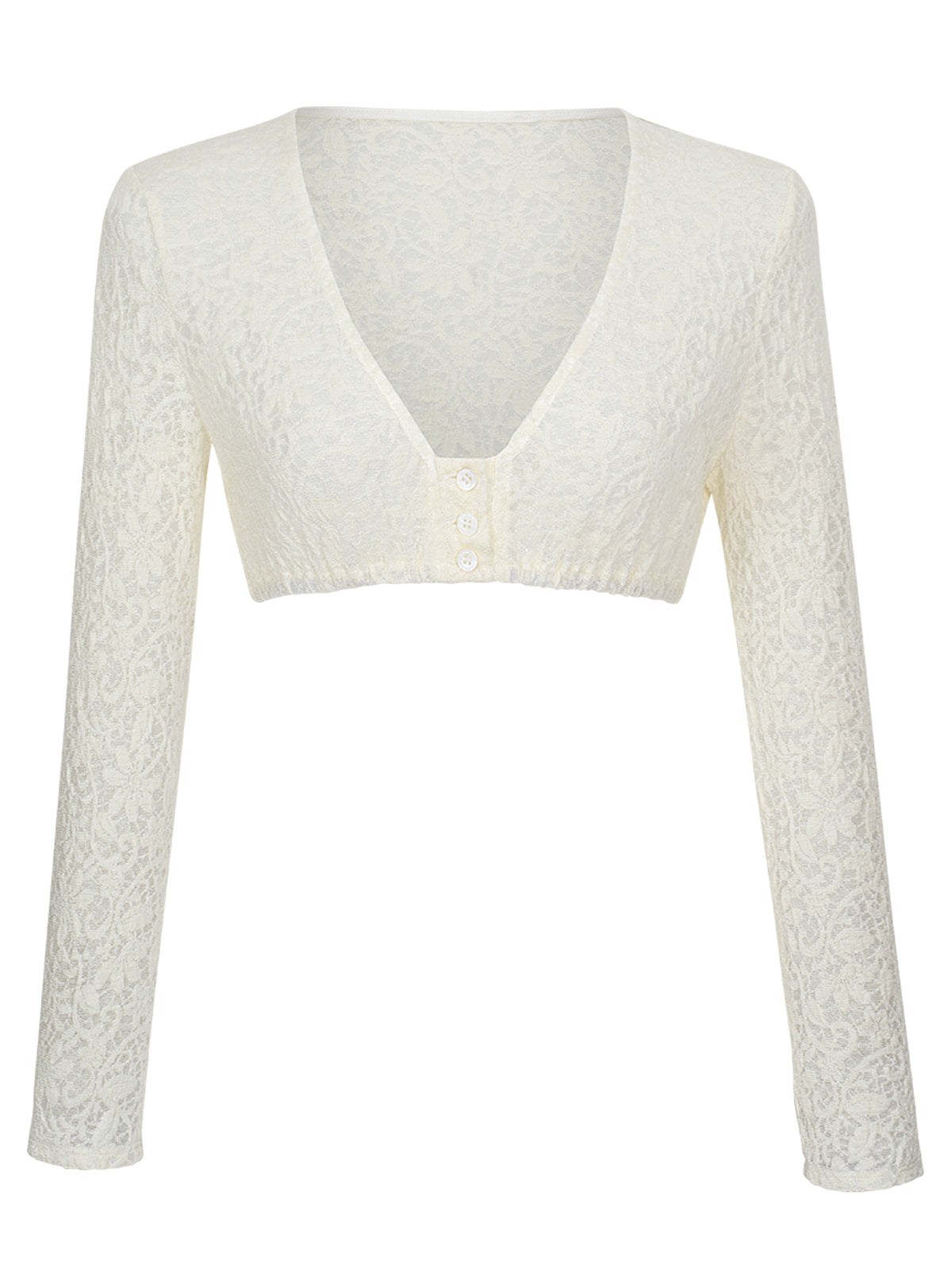 Weiß Dirndlblusen mit Langarm - Thekla