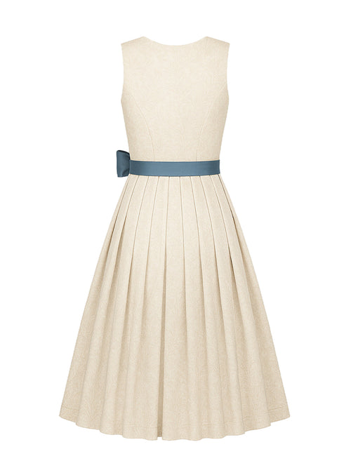 Beige Dirndl mit Gerader Ausschnitt - ROSALIE