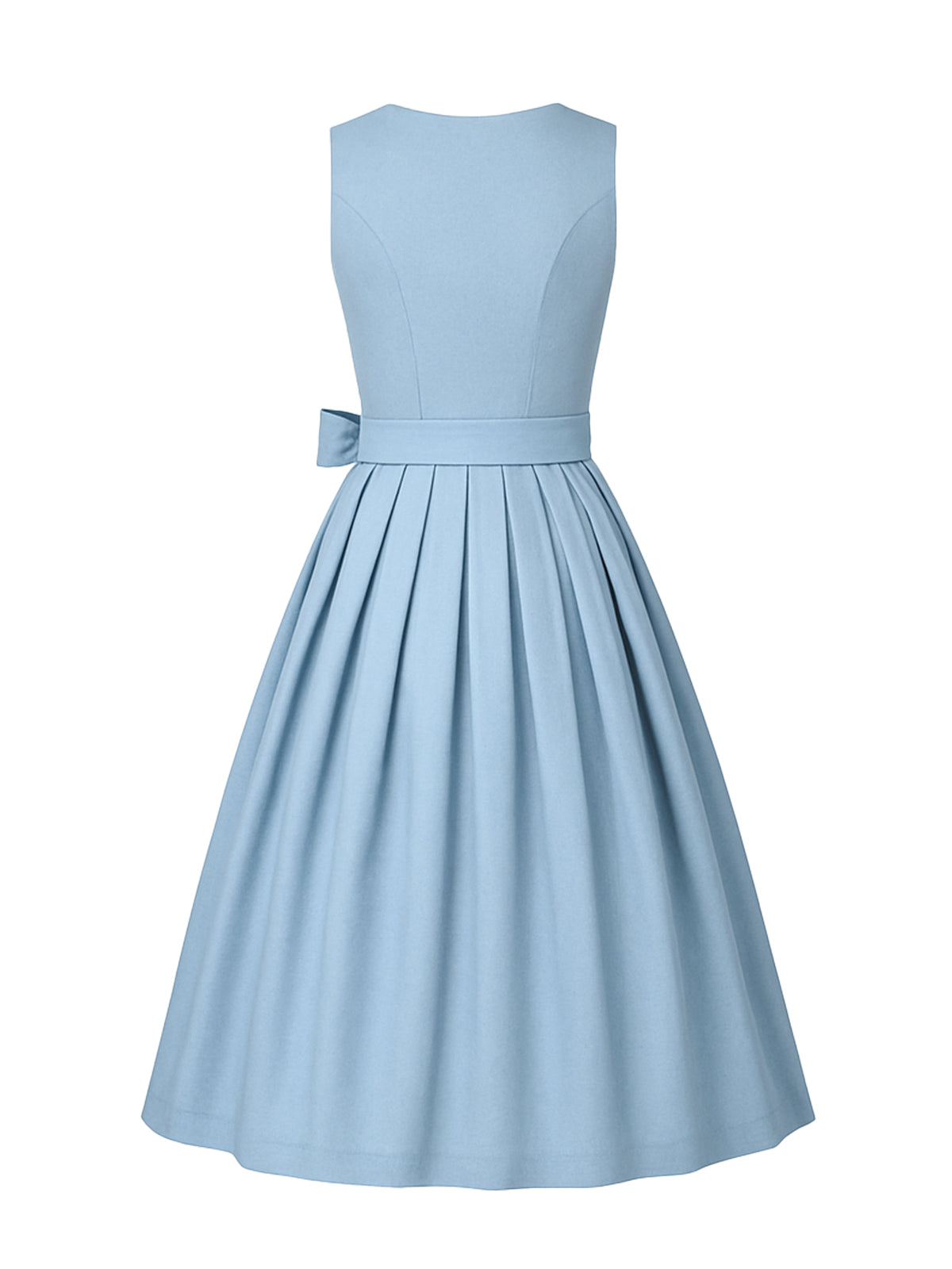 Blau Dirndl mit Gerader Ausschnitt - URSULA
