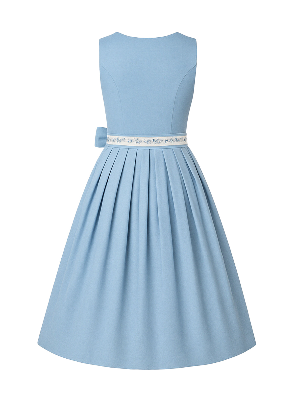 Blau Dirndl mit Gerader Ausschnitt - INGRID