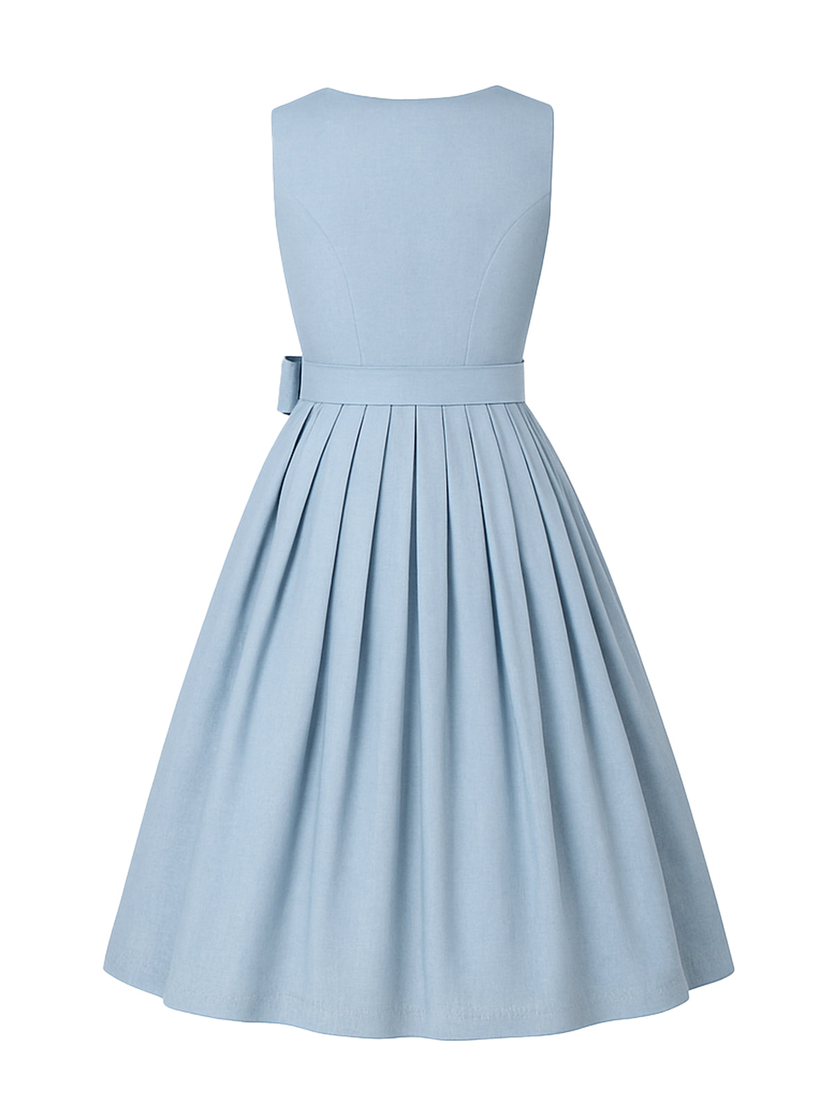 Blau Dirndl mit Gerader Ausschnitt - CORNELIA