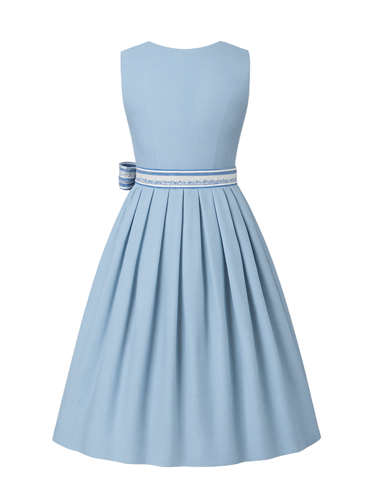 Blau Dirndl mit Gerader Ausschnitt - ISABELL