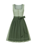 Grün Dirndl mit Gerader Ausschnitt - KLARA