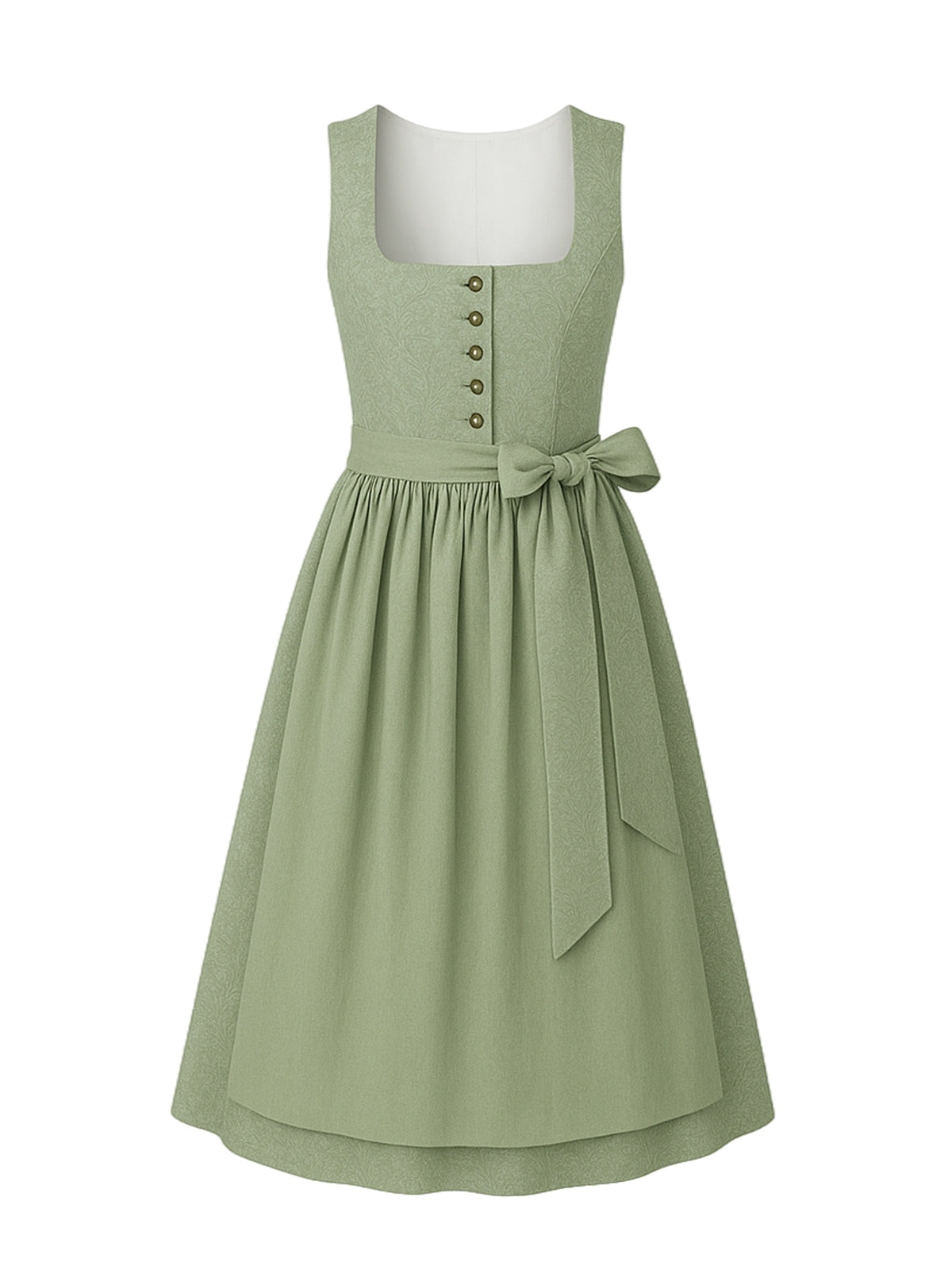 Grün Dirndl mit Gerader Ausschnitt - SANDRA