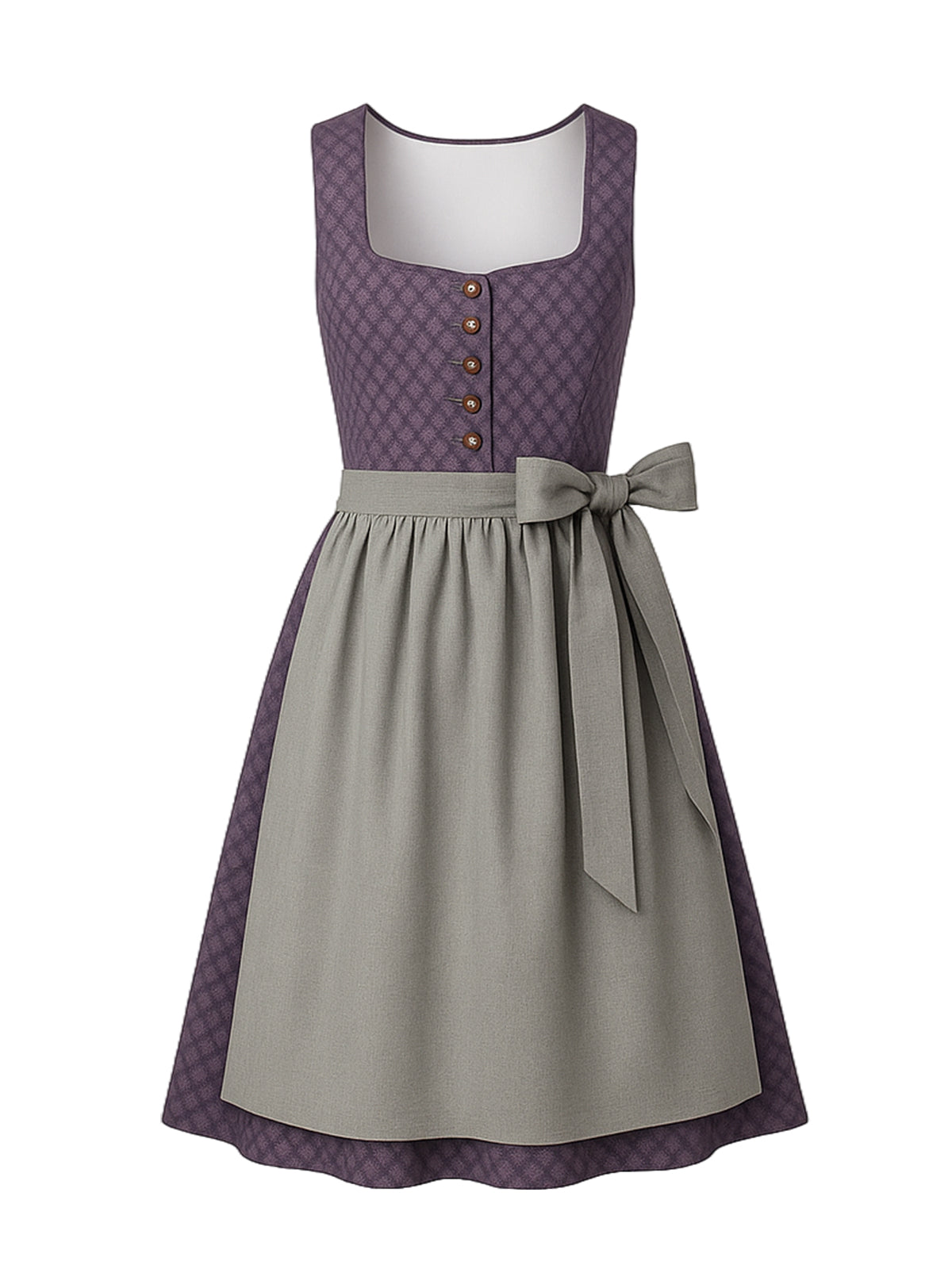 Lila Dirndl mit Gerader Ausschnitt - MARIE