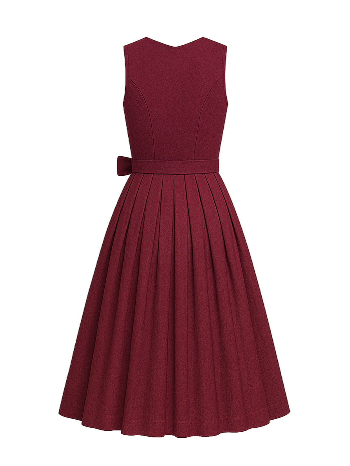 Rot Dirndl mit Gerader Ausschnitt - JULIA