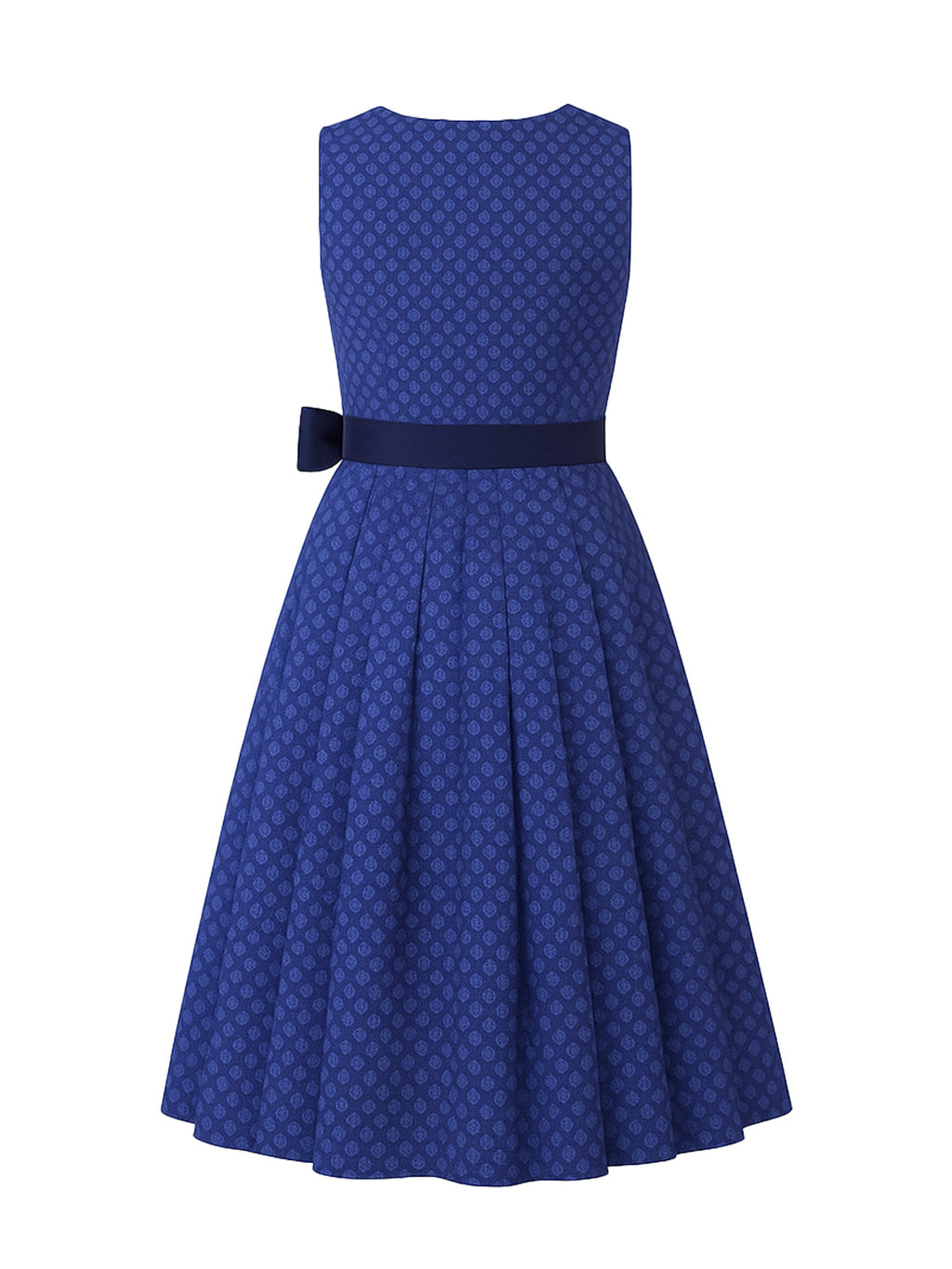 Blau Dirndl mit Gerader Ausschnitt - VANESSA