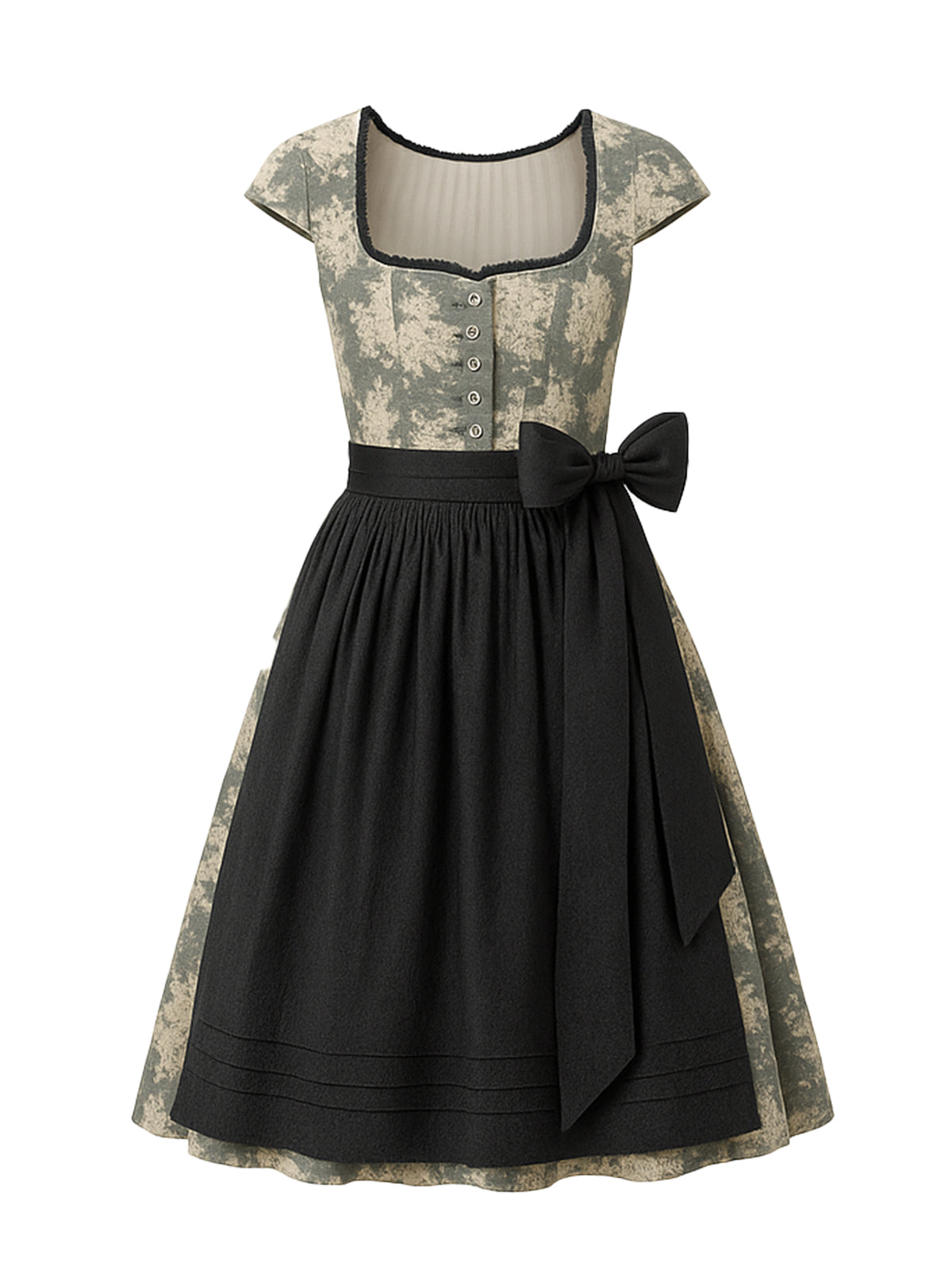 Grün Dirndl mit Gerader Ausschnitt - LIA