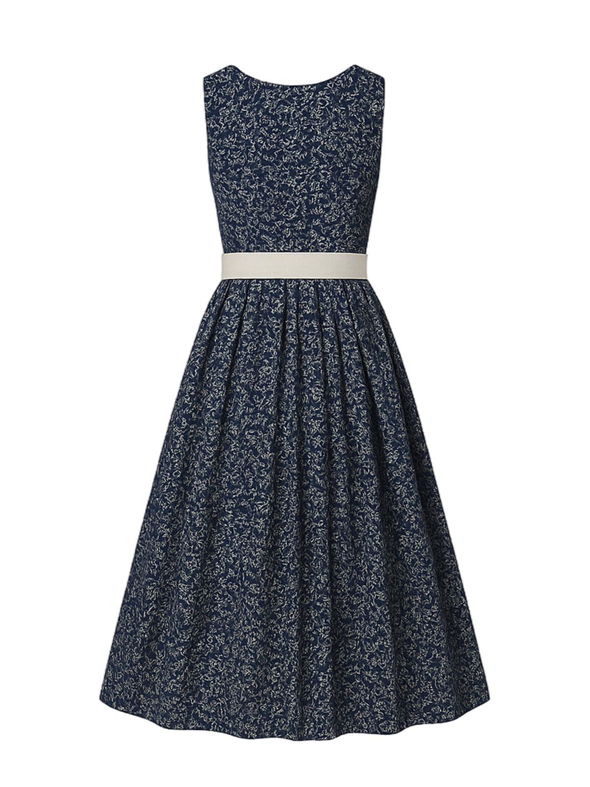 Blau Dirndl mit Gerader Ausschnitt - MIRA