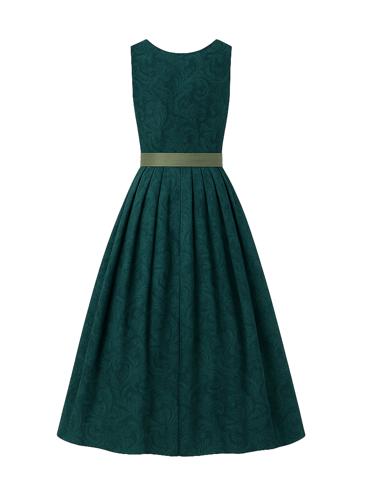 Grün Dirndl mit Gerader Ausschnitt - MARTINA