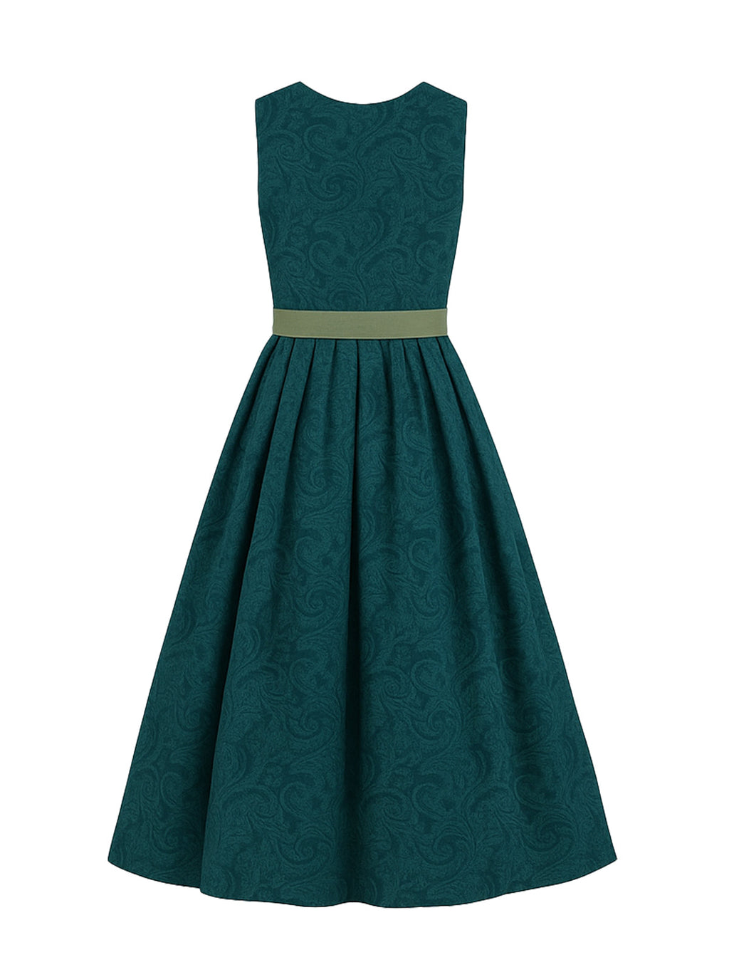 Grün Dirndl mit Gerader Ausschnitt - SOFIE