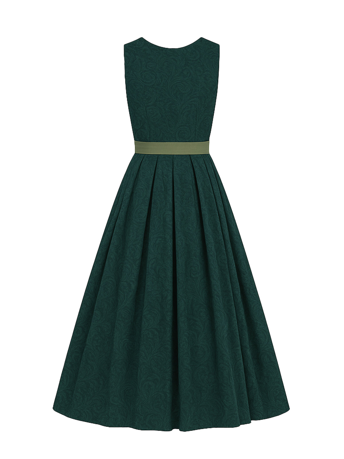 Grün Dirndl mit Gerader Ausschnitt - NELE