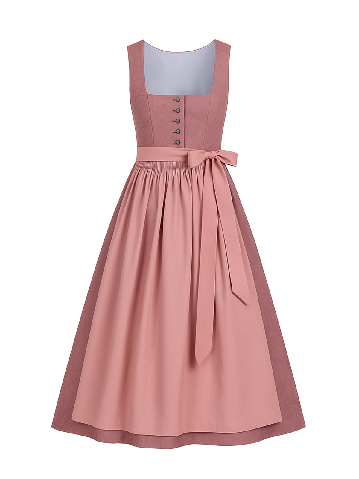 Rosa Dirndl mit Gerader Ausschnitt - CHRISTA