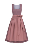 Lila Dirndl mit Gerader Ausschnitt - DORIS