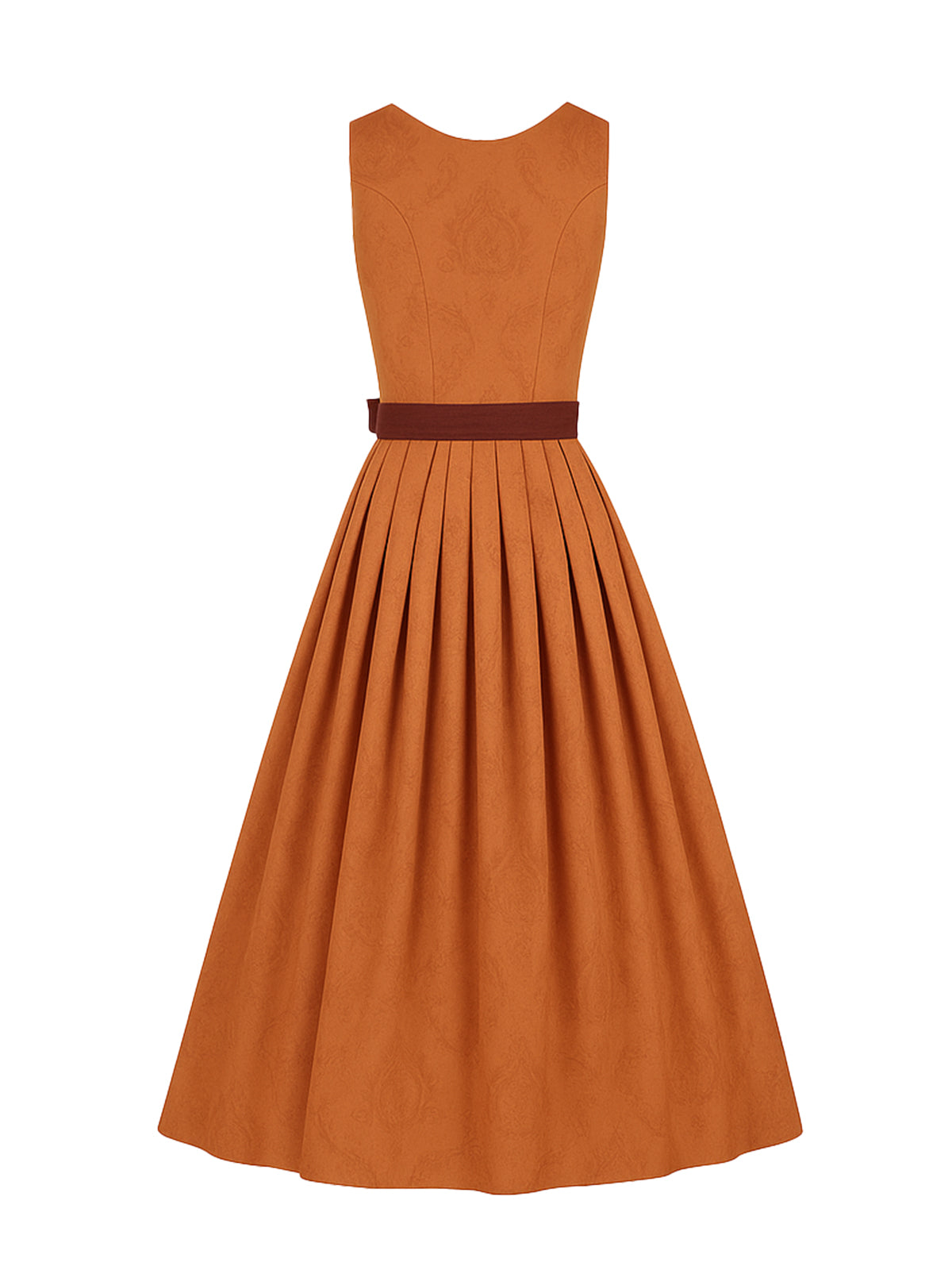 Orange Dirndl mit Gerader Ausschnitt - GISELA