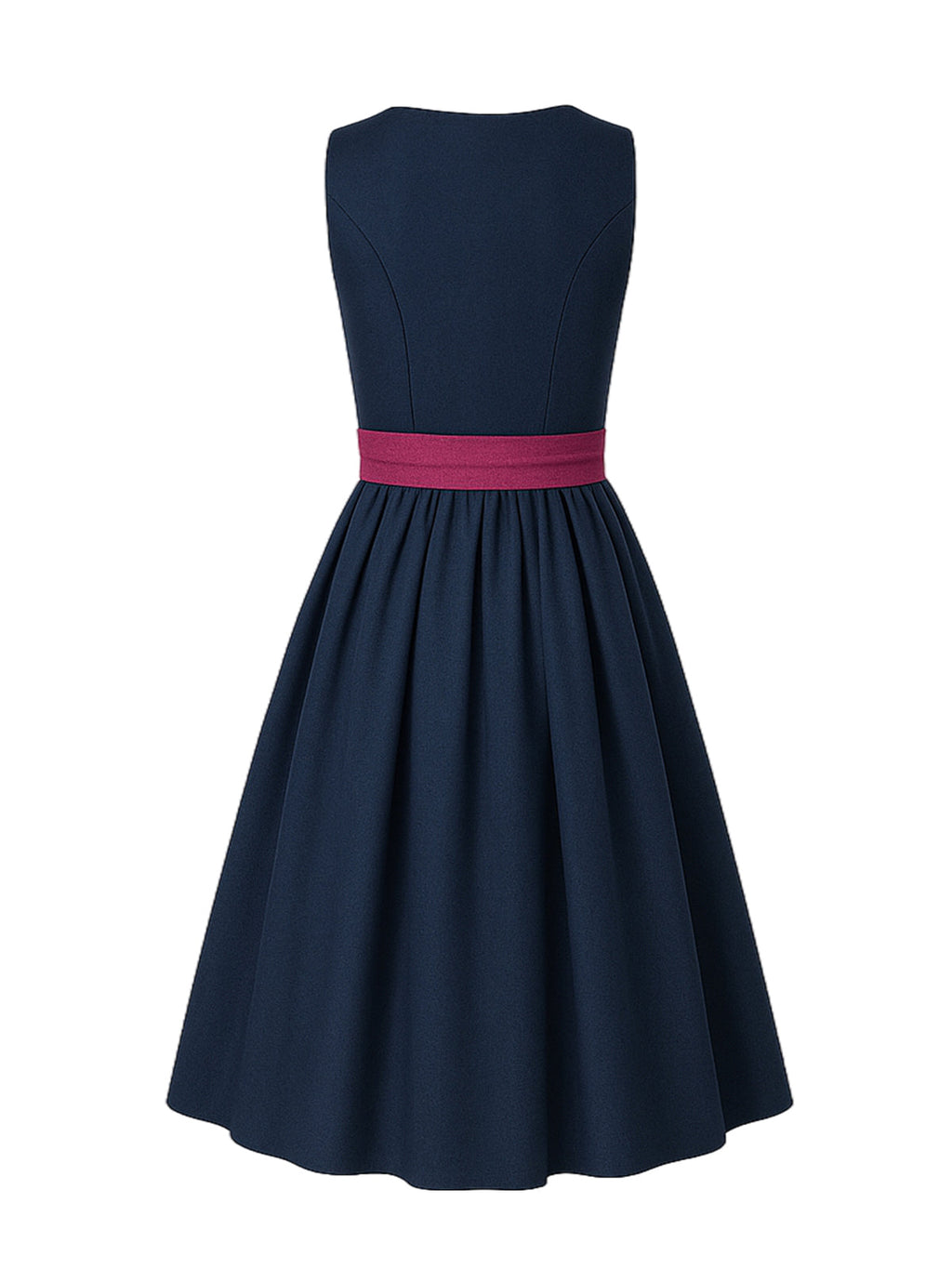 Blau Dirndl mit Gerader Ausschnitt - LISA