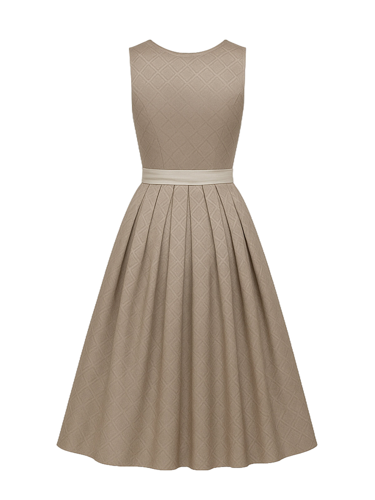 Braun Dirndl mit Gerader Ausschnitt - HANNA