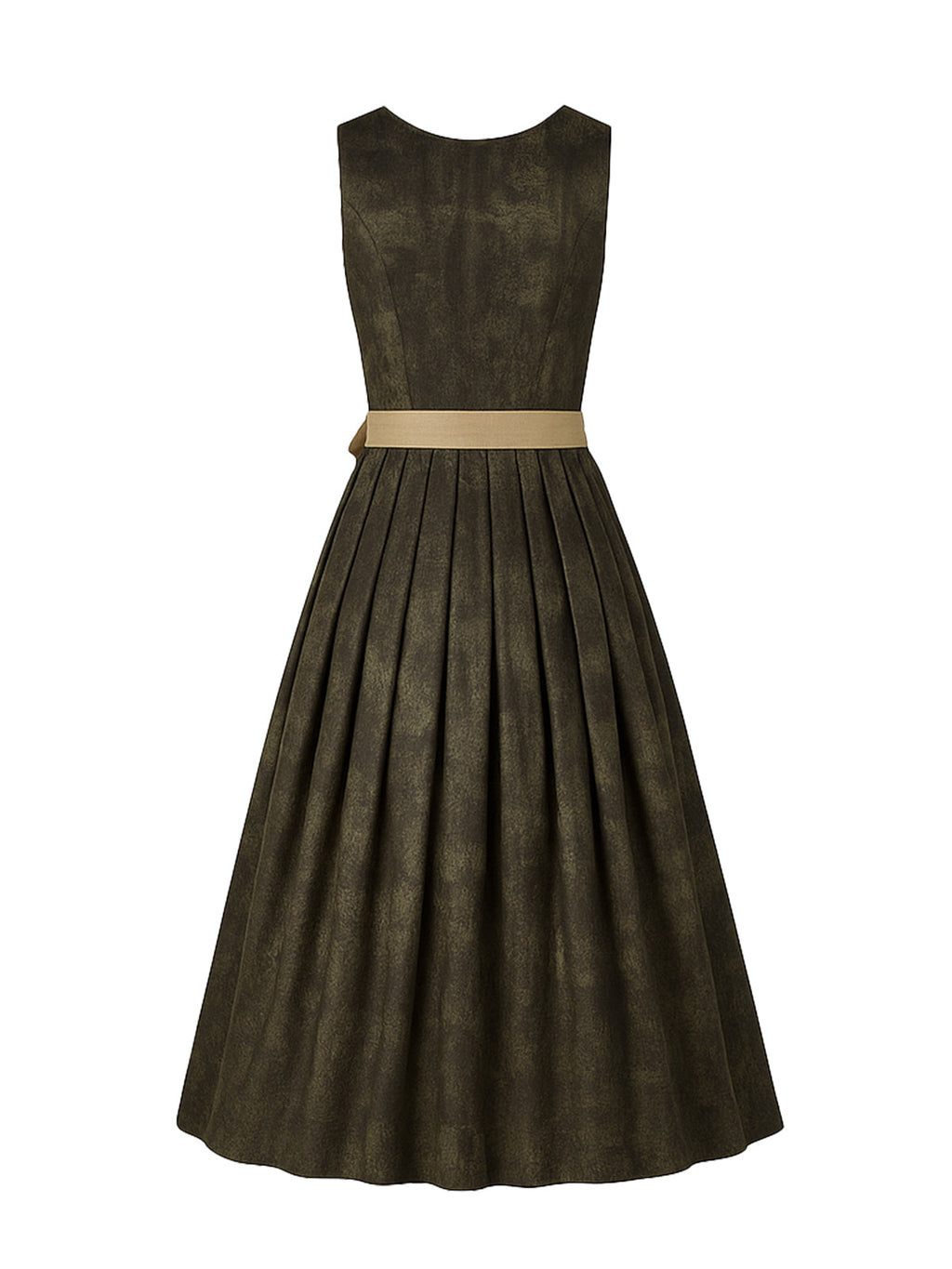 Braun Dirndl mit Gerader Ausschnitt - LISELOTTE