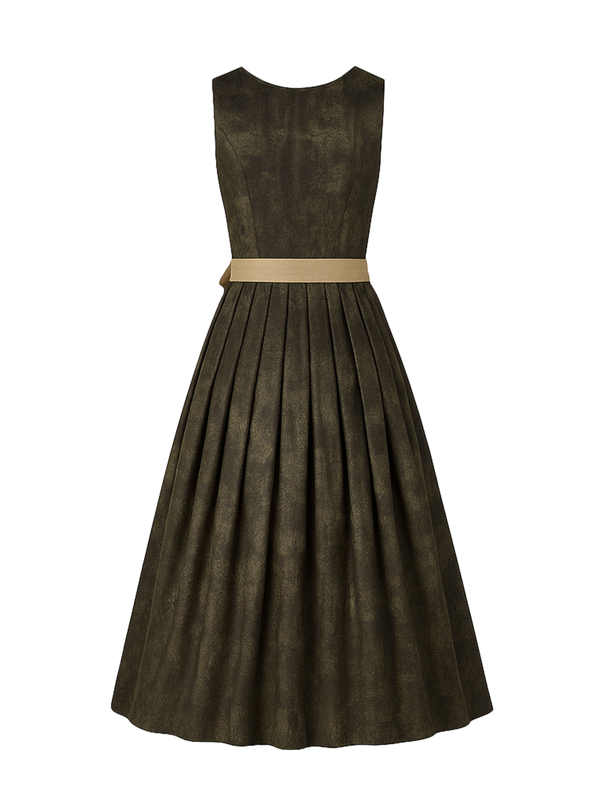 Braun Dirndl mit Gerader Ausschnitt - LISELOTTE