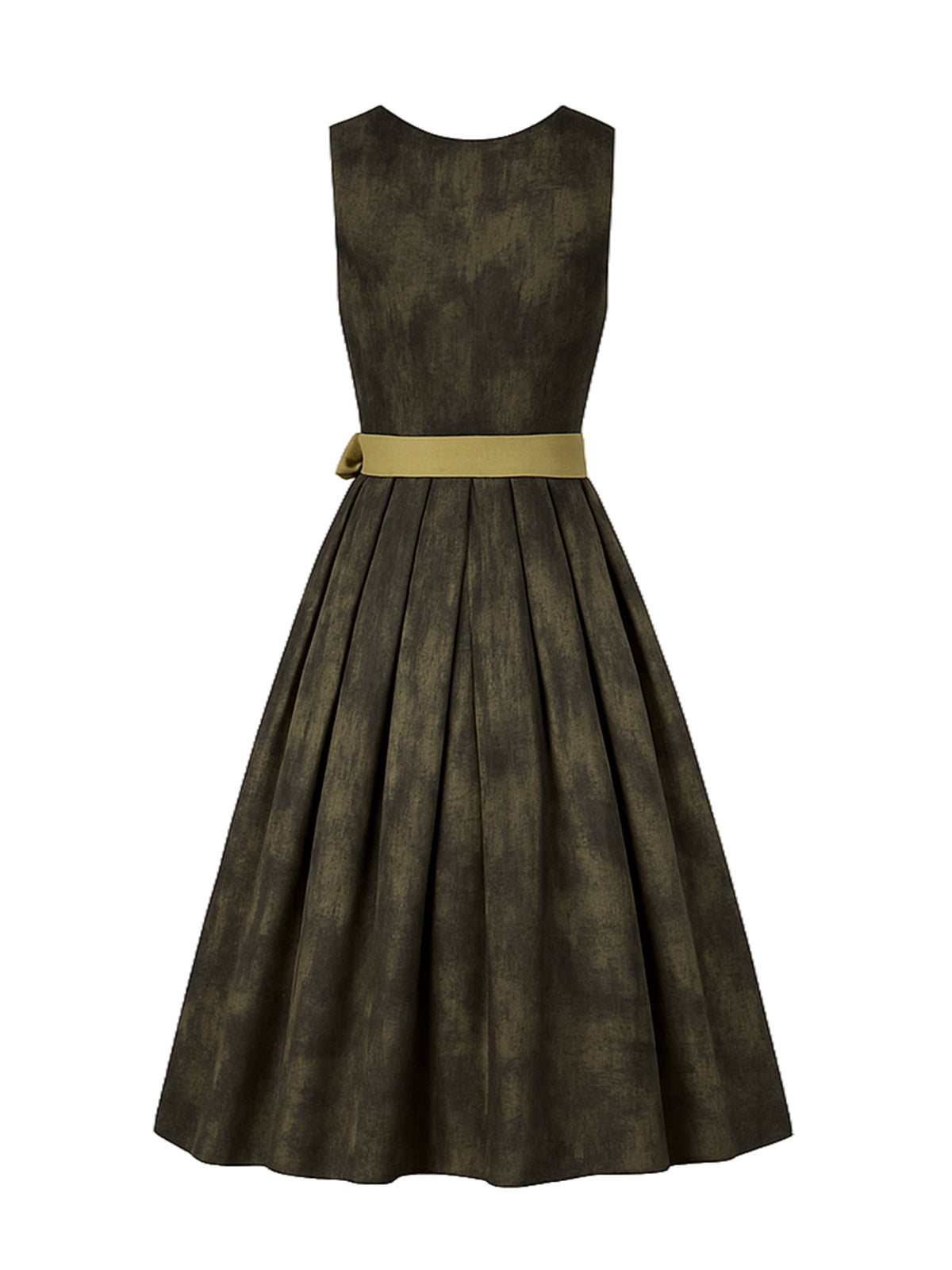 Braun Dirndl mit Gerader Ausschnitt - MIRJAM