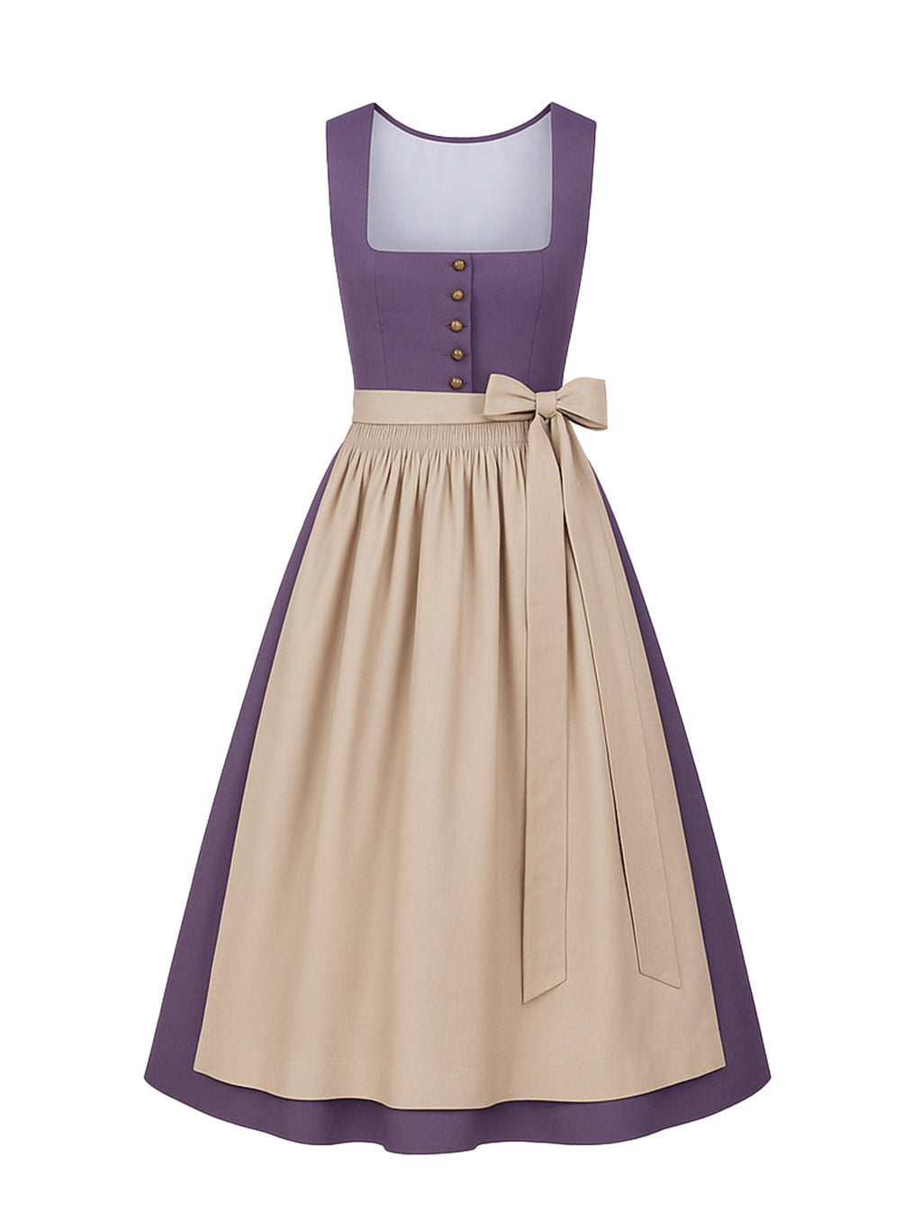 Lila Dirndl mit Gerader Ausschnitt - LEA
