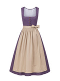 Lila Dirndl mit Gerader Ausschnitt - LEA